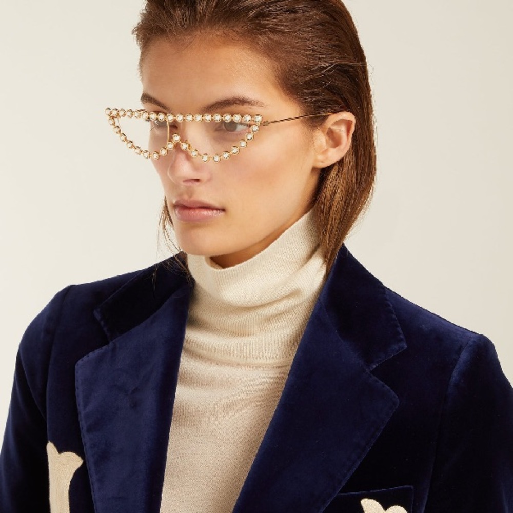 Gucci Cat Eye Crystal Sunglasses